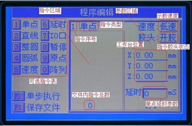 灌胶机程序编辑界面